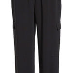 NWT Cinq a Sept Tous Les Jour Giles Joggers in Black Satin Pull Photo 0