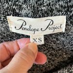 Penelope Project Sweater Heather Black Flowy Bell Waterfall Sleeves Choker Neck Size XS Photo 12