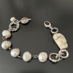 Etsy Gorgeous Handmade Freshwater Pearl, Stone & Silver Bracelet, like new Photo 1