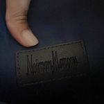 Neiman Marcus  Navy Blue Faux Leather Shoulder Bag Photo 3