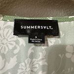 Summersalt The Cinched Waist Long Sleeve Caftan Dress Sz Small Floral Green NWT Photo 3