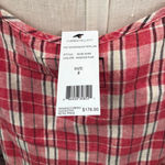 Current/Elliott Workwear Plaid Linen Peplum Top Photo 8