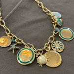 Crown & Ivy Womens Montauk Weekend Sea Charm Bracelet Goldtone NWT Photo 0