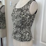 Tahari Y2k vintage jacquard metallic cropped dress sleeveless blouse Photo 7