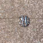 M Initial Necklace Silver Photo 1