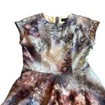 Ted Baker  London Mecia Sequin Print Dress Short Sleeve Satin Size 0 Women's Photo 2