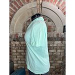 polo shirt scalloped collar aqua pastel sweet Green Size L Photo 3