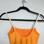 Solid & Striped NWT Nina Belted Textured One Piece Swimsuit in Marigold Photo 6