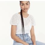J.Crew White Eyelet Women's Top Photo 6