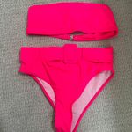 Pink Buckle High Waisted Bikini Medium Photo 1