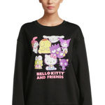 Hello Kitty  and Friends Black Graphic Print Sweatshirt M Photo 0