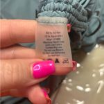 Title Nine  Slate Blue Super Soft Funnel Neck Cinch Side Pull Over Top Medium Photo 7