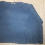 FATE. Blue Shaker Knit Oversized Poncho Elbow Length Sweater Size Small Photo 5