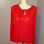 Cable & Gauge NWT  knits core lace sleeve keyhole long sleeve blouse Photo 0