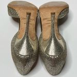 Jimmy Choo Logan d’Orsay Peep Toe Glitter Gold Silver Heels Shoes Size 38.5 Photo 7