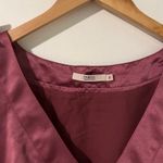 Red Valentino  Magenta Satin V-Neck Bow Mini Dress Photo 4