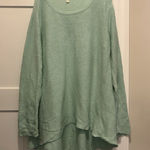 Eileen Fisher High Low Sweater Women’s Size Large Cotton Light Green Minimalist Photo 0