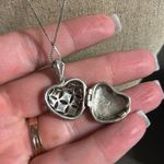 Sterling Silver Marcasite Heart Locket Pendant Necklace 925 A China SU Chain Photo 4