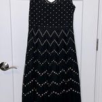 BCBGMAXAZRIA Chevron Polka Dot Sleeveless Midi Dress Photo 2