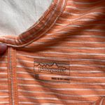 Patagonia  Organic Cotton Striped Orange Midi Dress‎ Medium Granola Gorpcore Cozy Photo 5