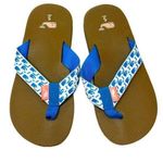 Vineyard Vines Watercolor Whale Blue Thong Flip Flops Sandals sz 5 Photo 0