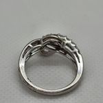 Sun Sterling Silver & White Sapphire Ring (6.5) Photo 4