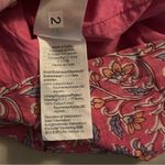 J.Crew Crew Size 0 Embroidered Romper In Pink Vines Block Print Summer Tassel Floral Photo 7