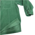 LL Bean Green Wide Wale Corduroy Oversized Button Up Cotton Shirt LARGE PETITE Size undefined Photo 2