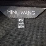 Ming Wang ‎ Knit Jacket Cardigan Black Purple Faux Leather Trim PS Petite S Photo 3