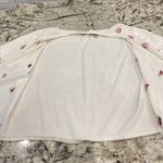 Yarnworks Vintage Floral and White Short Sleeve Button up‎ Top- Size Large Photo 4