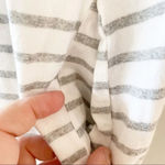 Wishlist White Gray Stripe T-shirt Tunic Dress Top Small Ruffle Sleeves Pockets Photo 4