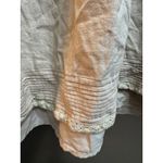 Mable Linen Pintuck Long Sleeve Babydoll Dress in beige Size S Tan Photo 5