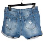 KanCan USA KanCan Medium Wash High Waisted Distressed Denim Shorts with Cuffed Hem size 29 Photo 1