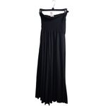 Guess  Jeans Black Halter Maxi‎ Dress Smocked Bodice Flowy Skirt L/G Photo 1