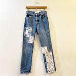 Reformation Cynthia Linen Patch High Rise Jeans Size 26 Photo 2