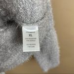Thyme & Thread Size XL NOPE Graphic Eyelash Fuzzy Sweater Plush Soft Casual Gray Photo 3