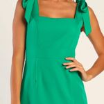 Lulus Green Tie Strap Mini Dress Photo 0