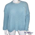Aaron and Amber  aqua chunky chenille oversized sweater Photo 0