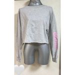 Bershka ✨ BSKGirl ‘Darlin’ Cropped Grey Sz Large Sweatshirt✨ Photo 2