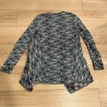 Nic+Zoe  Blue Patchwork Waterfall Open Front Cardigan Cotton Blend Size S Photo 1