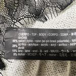 ZARA  Cream Knit Black Lace Hem Sweater Dress Photo 7