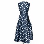 Kay Unger . Tinslee Tea Length Polka Dot Dress. Photo 2