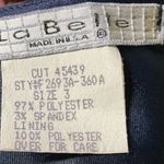 Vintage 90s Y2K Blue satin black velvet Floral midi Dress back slit 3 Size undefined Photo 2