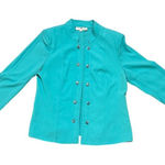 Kate Rosy Women's Small Blue‎ Teal Double Button Blazer Long Sleeve Jacket Blue Photo 0