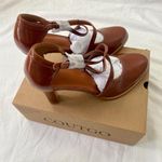 Coutgo New in Box Dark Brown Preppy Coquette Mary Jane Ballerina High Heels 8.5 Photo 4