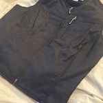 MARK EISEN Nylon Padded Zip Up Black Cropped Vest Size 4 Photo 4