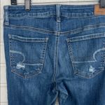 American Eagle Outfitters Blue Skinny Jeans with Distressed Details Photo 6