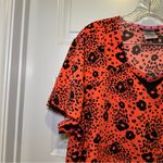 Heart soul  Orange/Coral Animal Print Short Sleeve Scrub Top size 3XL Photo 4