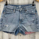Old Navy  O.G. Short High Rise Shorts Womens 2 Distressed Cut-off Americana NEW Photo 0