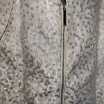 Badgley Mischka Belle Gold Cap Sleeve Crop Top Exposed Gold Zipper Back Size 8 Photo 6